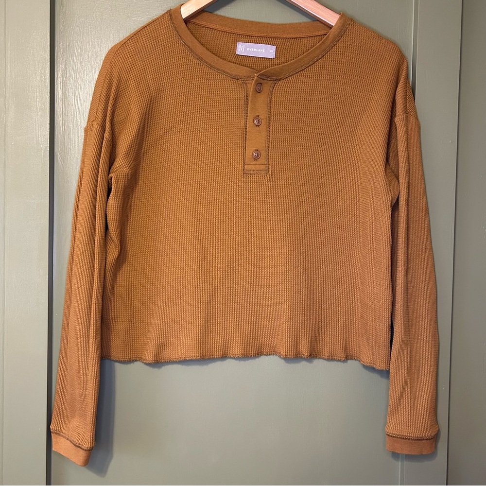 Everlane Waffle Knit Henley